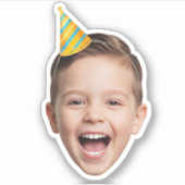 Benutzerdefinierter Foto-Partykleberer Aufkleber (Vorderseite)