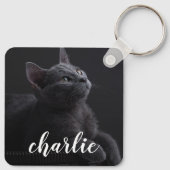 Benutzerdefinierter Foto Personalisierter Name Schlüsselanhänger (Rückseite)