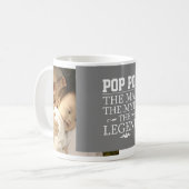 Benutzerdefinierter Foto Pop Pop The Legend Kaffeetasse (Vorderseite Links)