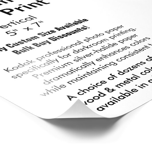 Benutzerdefinierter Foto Print - Vertikal 5 Zoll x (Ecke)