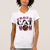 Benutzerdefinierter Foto Proud Cat Mama T - Shirt (Vorderseite)