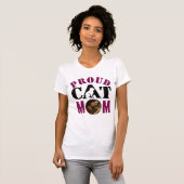 Benutzerdefinierter Foto Proud Cat Mama T - Shirt (Vorne ganz)