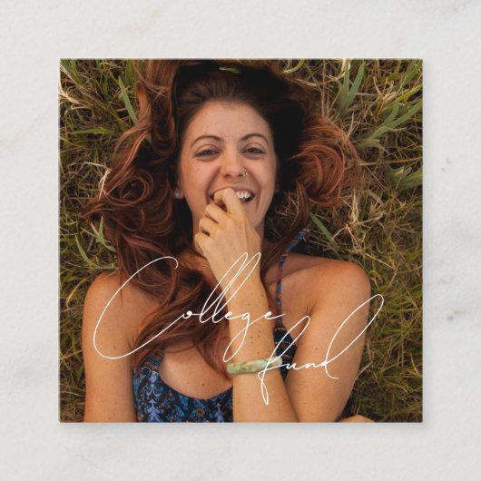 Benutzerdefinierter Foto qcode Uni-Abschluss Begleitkarte (Vorderseite)