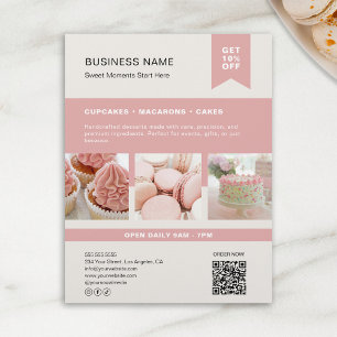 Benutzerdefinierter Foto-QR-Bäckerei-Flyer Flyer