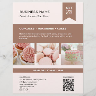 Benutzerdefinierter Foto-QR-Bäckerei-Flyer Flyer