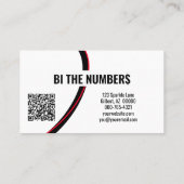 Benutzerdefinierter Foto QR-Code für rote schwarze Visitenkarte (Rückseite)