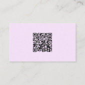 Benutzerdefinierter Foto QR-Code für weichrosa flo Visitenkarte (Rückseite)