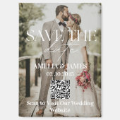 Benutzerdefinierter Foto-QR-Code-Hochzeit Termin m Magnet (Vorderseite)