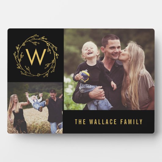Benutzerdefinierter Foto-Rahmen für Monogramm-Wraa Fotoplatte (Vorderseite)