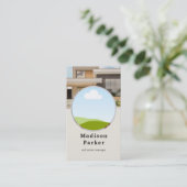 Benutzerdefinierter Foto Real Anwesen Manager Visitenkarte (Stehend Vorderseite)