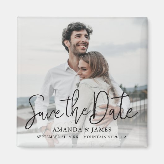 Benutzerdefinierter Foto Save the Date Kühlschrank Magnet (Vorne)