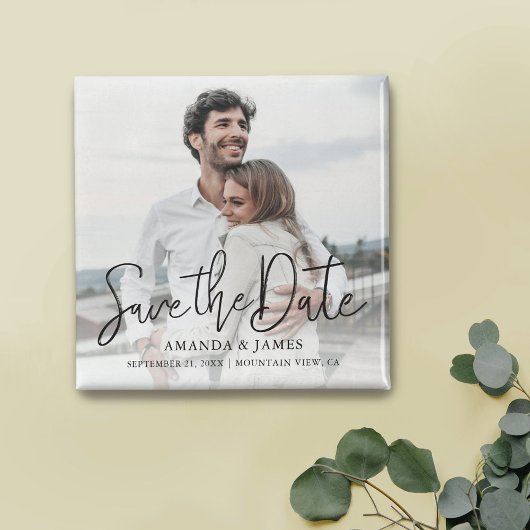 Benutzerdefinierter Foto Save the Date Kühlschrank Magnet