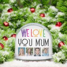 Benutzerdefinierter Foto-Schneeglobe für Mama - Re