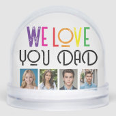 Benutzerdefinierter Foto-Schneeglobe für Vater - R Schneekugeln (Vorderseite)