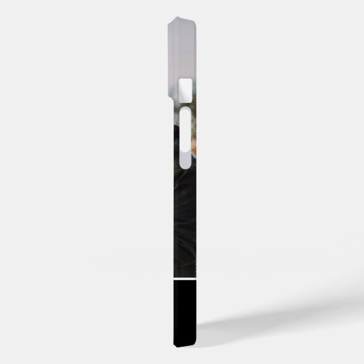 Benutzerdefinierter Foto Schwarz-weißer Kalligrafi Case-Mate iPhone Hülle (Rückseite / Links)