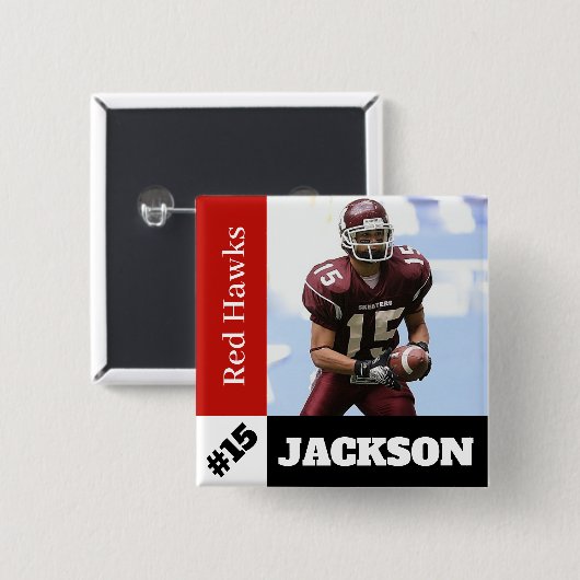 Benutzerdefinierter Foto-Sportschalter / Button-Fu Button (Vorne & Hinten)