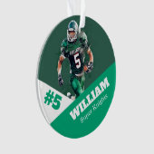 Benutzerdefinierter Foto-Sportschalter / Button-Fu Ornament (Vorderseite)