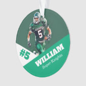 Benutzerdefinierter Foto-Sportschalter / Button-Fu Ornament (Vorderseite)