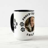 Benutzerdefinierter Foto-Stolz Katzenmutter-Kaffee Tasse (Vorderseite Links)