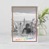 Benutzerdefinierter Foto-Stolz wird meine Trauzeug Einladung (Stehend Vorderseite)