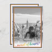 Benutzerdefinierter Foto-Stolz wird meine Trauzeug Einladung (Vorne/Hinten)