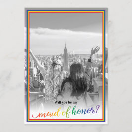 Benutzerdefinierter Foto-Stolz wird meine Trauzeug Einladung