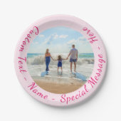 Benutzerdefinierter Foto-Teller personalisiert Pappteller (Vorderseite)