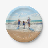 Benutzerdefinierter Foto-Teller personalisiert Pappteller (Vorderseite)