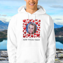 Benutzerdefinierter Foto-Text in der roten Liebe P