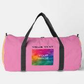 Benutzerdefinierter Foto Text Moderne farbige Vorl Duffle Bag (Vorderseite)