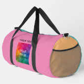 Benutzerdefinierter Foto Text Moderne farbige Vorl Duffle Bag (Rechte Ecke)