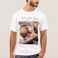 Benutzerdefinierter Foto Text T - Shirt - I Liebe