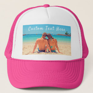 Benutzerdefinierter Foto-Text-Trucker Hat Ihre Lie Truckerkappe