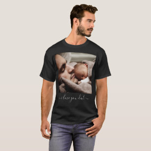 Benutzerdefinierter Foto Text Vater T - Shirt Gebe