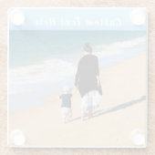 Benutzerdefinierter Foto Textglas Untersetzer Ihre (Rückseite)