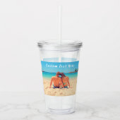 Benutzerdefinierter Foto Textname Akryllische Trom Acryltrinkbecher (Vorderseite)