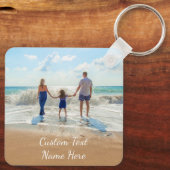 Benutzerdefinierter Foto Textname Schlüsselanhänge Schlüsselanhänger (Rückseite)