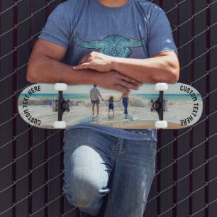 Benutzerdefinierter Foto Textname Skateboard Ihr F