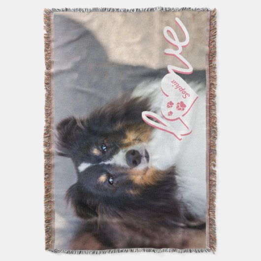 Benutzerdefinierter Foto- und Liebe mit Pasten und Decke (Vorderseite Vertikal)