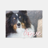 Benutzerdefinierter Foto- und Liebe mit Pasten und Fleecedecke (Vorderseite (Horizontal))