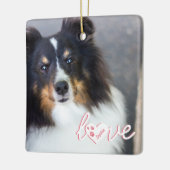 Benutzerdefinierter Foto- und Liebe mit Pasten und Keramikornament (Links)