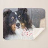 Benutzerdefinierter Foto- und Liebe mit Pasten und Sherpadecke (Vorderseite (Horizontal))