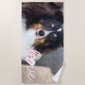 Benutzerdefinierter Foto- und Liebe mit Pasten und Strandtuch (Vorderseite)