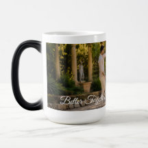 Benutzerdefinierter Foto- und Namens-Paar-Tasse al