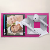 Benutzerdefinierter Foto- und Songname-MP3-Player Strandtuch (Vorderseite)