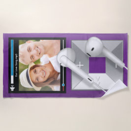Benutzerdefinierter Foto- und Songname-MP3-Player Strandtuch
