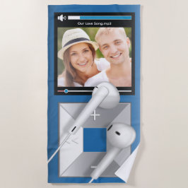 Benutzerdefinierter Foto- und Songname-MP3-Player Strandtuch
