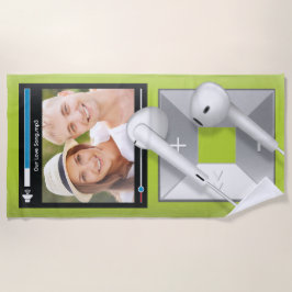 Benutzerdefinierter Foto- und Songname-MP3-Player Strandtuch
