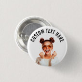 Benutzerdefinierter Foto- und Text-1,25"-Anstecker Button (Vorne & Hinten)