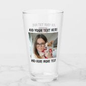 Benutzerdefinierter Foto- und Text- oder Namens-Gl Glas (Vorderseite)